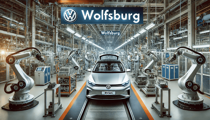Rivian @ VW, AI-generated image